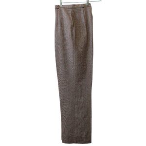 Lucia, Size 12, Rose/Rust/Blue Wool Blended Checked Slacks